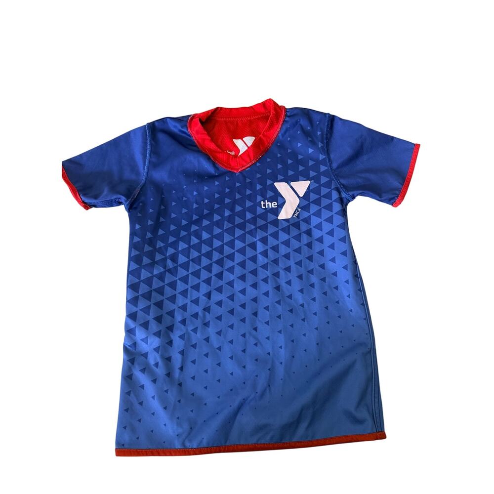 YMCA Reversible Youth Soccer Jersey - Red/Blue, Size M #43